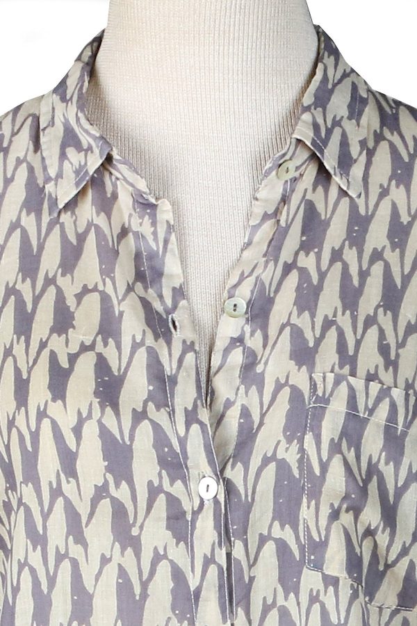 Holi Collection Tan Button Down Shirt Discount - Image 2