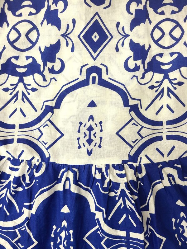 Blue Sleeveless Picnic Dress on Sale - Image 2