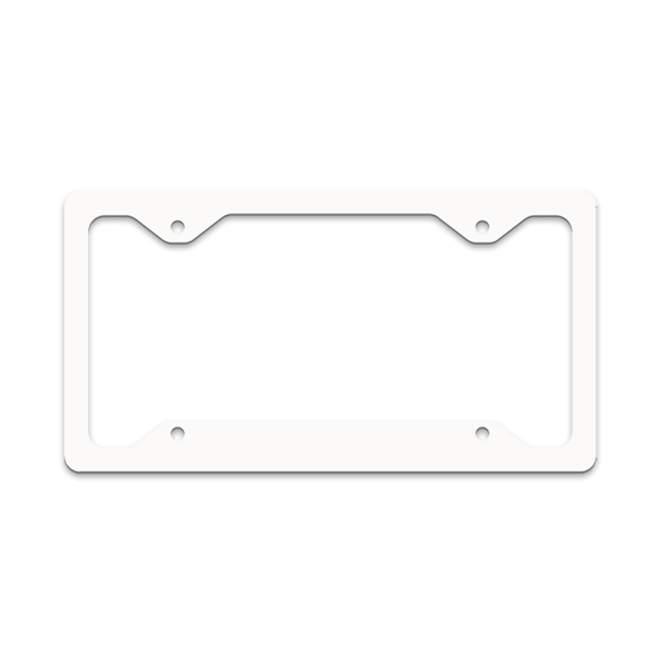 Unisub 12.21  x 6.46  Sublimation Aluminium License Plate Frame - Gloss White - Slim Line 4 Notch Hot on Sale