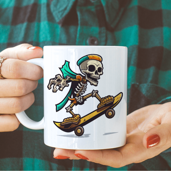 Skating Skeleton with Cape Design For Cheap - Image 3