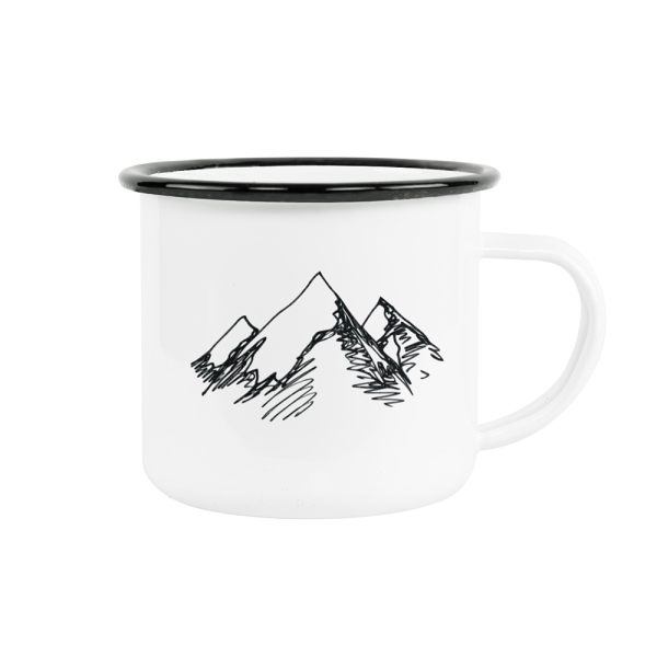 HPN SubliCraft 12 oz. Sublimation Fine Enamel Mug with Black Rim- 48 per Case Cheap - Image 2