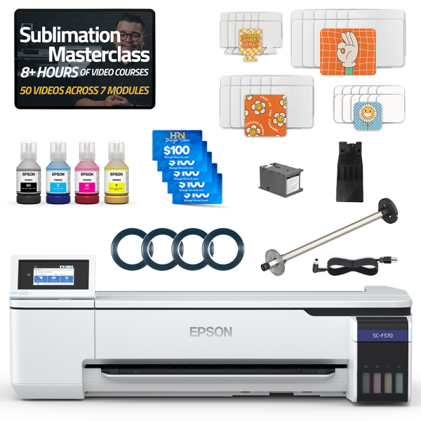 Epson SureColor F570 24  Lite Sublimation Printer Flat Blanks Bundle Hot on Sale