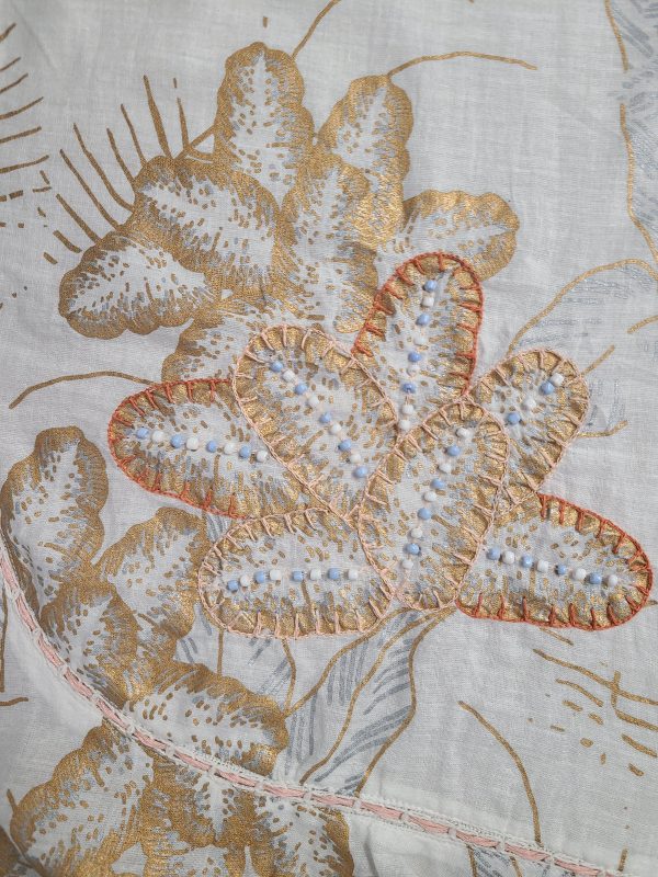 Artisan White Embroidered KikiSol Sarong Sale - Image 3