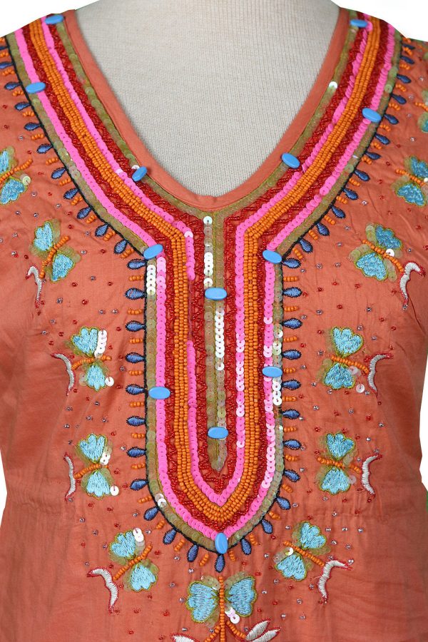 Spice Butterfly Embroidered and Beaded Tunic Fashion - Image 3
