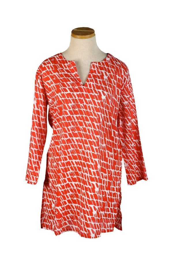 Papaya Paintbrush KikiSol Tunic Online Hot Sale