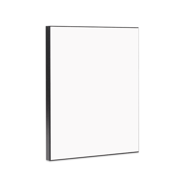 Unisub 10  x 8  Reverse Chamfer Sublimation MDF Plaque - Black Edge - Gloss White Black Back Supply