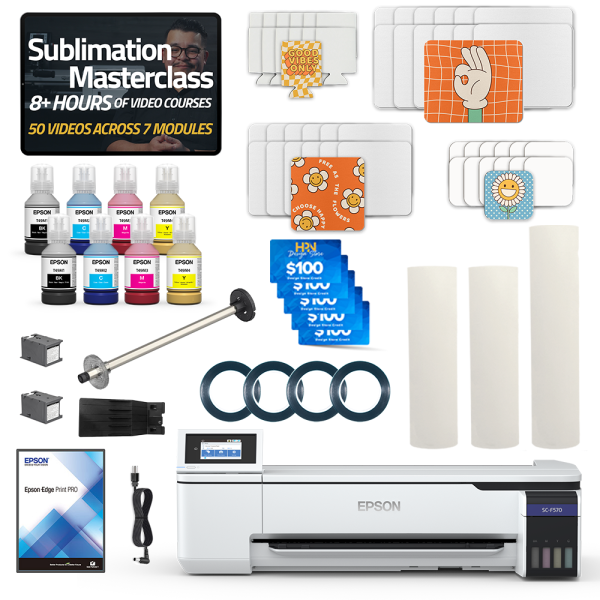 Epson SureColor F570 24  Pro Sublimation Printer Flat Blanks Bundle Cheap