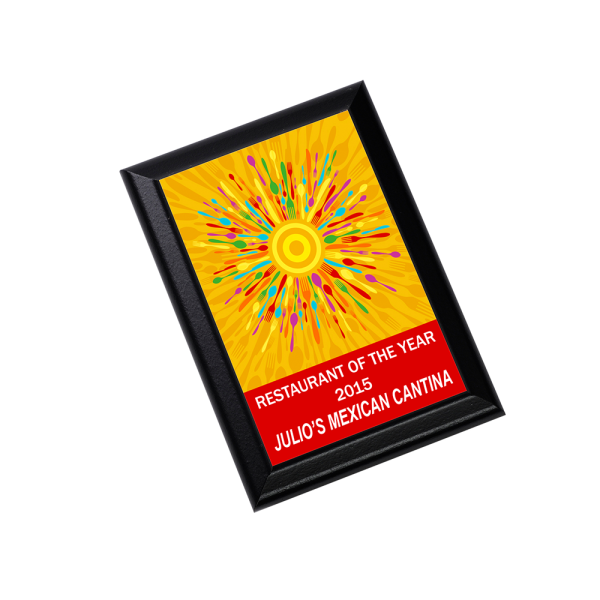 Unisub 9  x 12  Black Sublimation MDF Plaque with Ogee Edge For Sale - Image 2