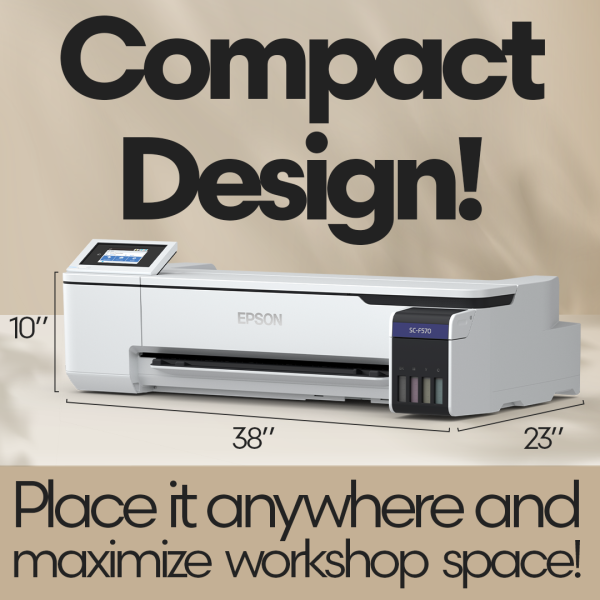 Epson SureColor F570 24  Pro Sublimation Printer 8-in-1 Mug Press and 16  x 20  Swing Away Press Bundle Supply - Image 3