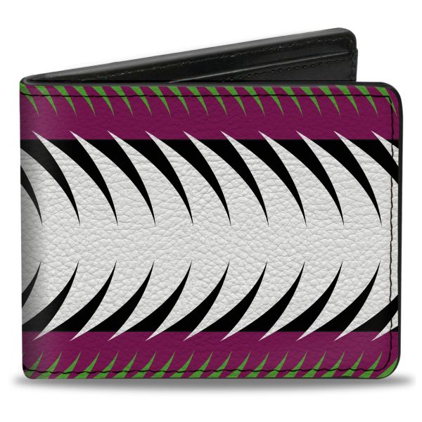 Bi-Fold Wallet - Fish Tail Fuchsia Black White Supply