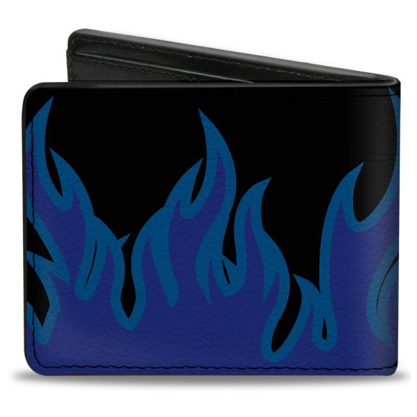 Bi-Fold Wallet - Flames Black Blues Online - Image 2
